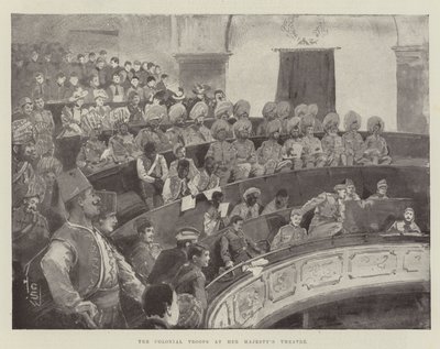 Oddziały Kolonialne w Teatrze Jej Królewskiej Mości autorstwa Henry Charles Seppings Wright