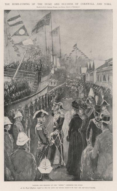 Powrót do domu księcia i księżnej Kornwalii i Yorku autorstwa Henry Charles Seppings Wright