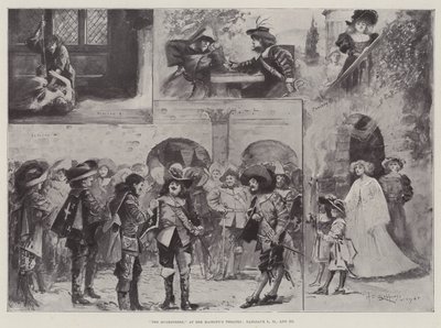 Muszkieterowie w Teatrze Jej Królewskiej Mości, Tableaux I, II i III autorstwa Henry Charles Seppings Wright