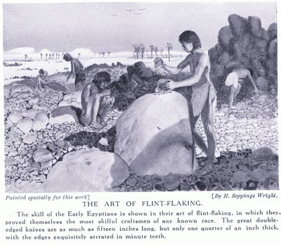 Sztuka krzemienia, ok. 1920 autorstwa Henry Charles Seppings Wright