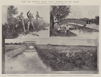 Z Tientsin Relief Force, humory marszu autorstwa Henry Charles Seppings Wright