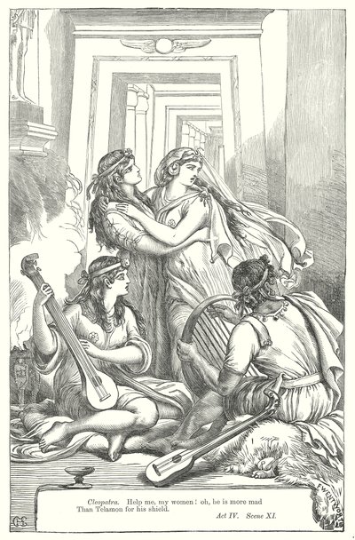 Antoniusz i Kleopatra (rycina) autorstwa Henry Courtney (after) Selous