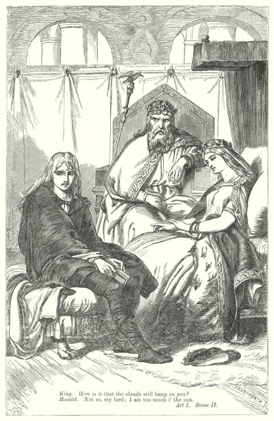 Hamlet (rycina) autorstwa Henry Courtney (after) Selous
