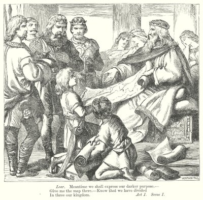 Król Lear (rycina) autorstwa Henry Courtney (after) Selous
