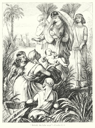 Znalezienie Mojżesza (rycina) autorstwa Henry Courtney (after) Selous