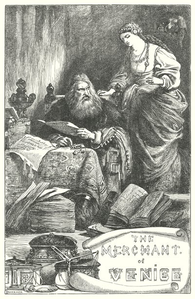 Kupiec wenecki (rycina) autorstwa Henry Courtney (after) Selous