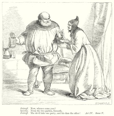 Wesołe kumoszki z Windsoru (rycina) autorstwa Henry Courtney (after) Selous