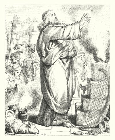 Ofiara Dawida (rycina) autorstwa Henry Courtney (after) Selous