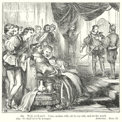 Poskromienie złośnicy (rycina) autorstwa Henry Courtney (after) Selous