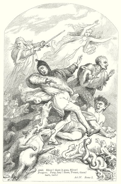 Burza (rycina) autorstwa Henry Courtney (after) Selous