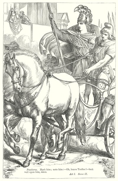 Troilus i Kresyda (rycina) autorstwa Henry Courtney (after) Selous