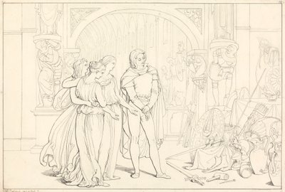 Ilustracja do Wędrówki pielgrzyma, 10. (Pielgrzym w zbrojowni) autorstwa Henry Courtney Selous