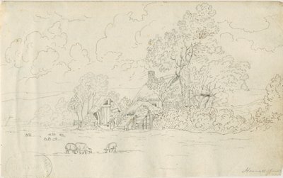 Kościół Stonnall: rysunek piórem, 20 czerwca 1813 autorstwa Henry Curzon Allport