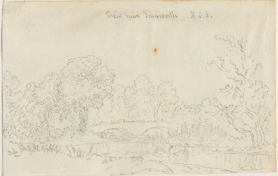 Tamworth - Most: rysunek długopisem, bd [1788-1855] autorstwa Henry Curzon Allport