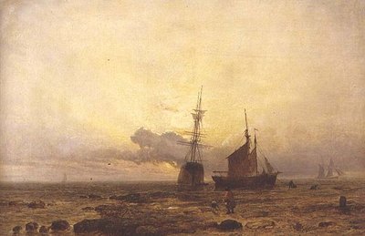 Scena na wybrzeżu, wieczór autorstwa Henry Dawson