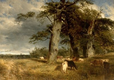 Krajobraz w Dukeries, Nottinghamshire, 1850 autorstwa Henry Dawson