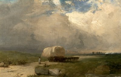 Wagon przewoźnika, ok. 1845 r. autorstwa Henry Dawson