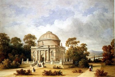 Projekt dla Mauzoleum Hamiltona (akwarela) autorstwa Henry Edmund Goodridge