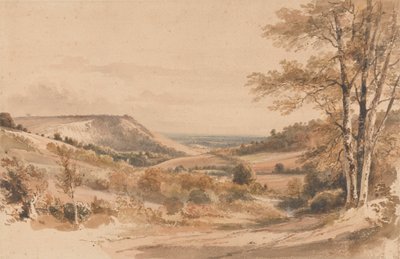 Boxhill z Westhumble Lane autorstwa Henry Edridge
