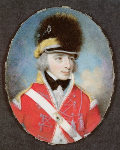Miniatura nieznanego oficera, ok.1797 autorstwa Henry Edridge