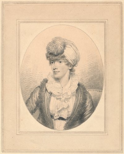 Portret młodej damy w turbanie autorstwa Henry Edridge