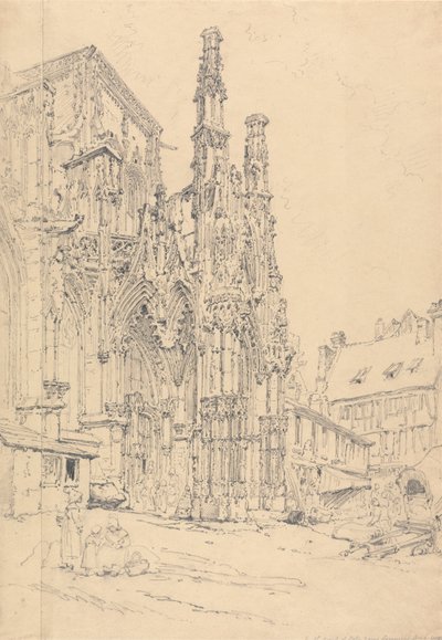 Południowy ganek Notre Dame, Louviers autorstwa Henry Edridge