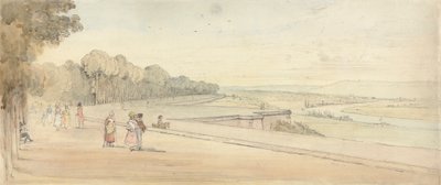 Taras w St. Germain-en-Laye autorstwa Henry Edridge