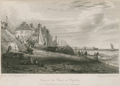 Widok na plażę w Brighton autorstwa Henry Edridge