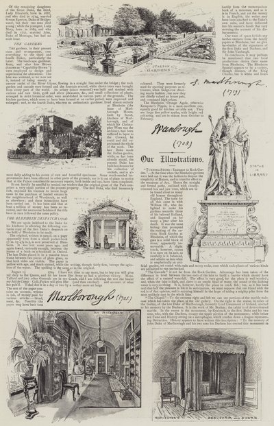 Ilustrowany Pałac Blenheim (lito) autorstwa Henry Edward Tidmarsh