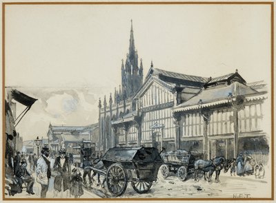 Campfield Market i kościół św. Mateusza autorstwa Henry Edward Tidmarsh