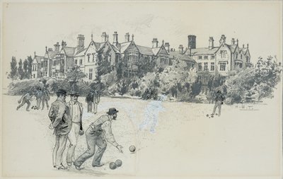Cheadle Asylum z Bowling Green autorstwa Henry Edward Tidmarsh