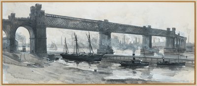 Kanał Statkowy, Most Runcorn autorstwa Henry Edward Tidmarsh