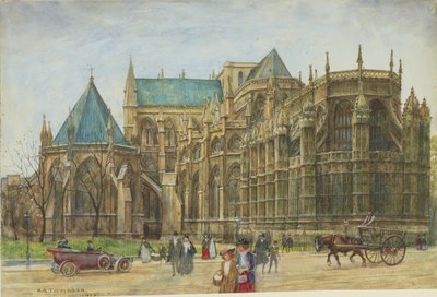 Widok kaplicy Henryka VII w opactwie westminsterskim, 1913 (wc na papierze) autorstwa Henry Edward Tidmarsh