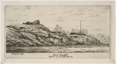 Fort Haight Bitwa o Harlem Plains ze scen Starego Nowego Jorku, 1877. autorstwa Henry Farrer