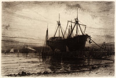 Zachód słońca, zatoka Gowanus autorstwa Henry Farrer