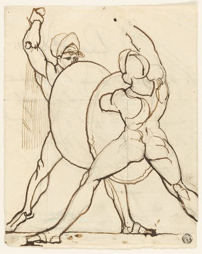 Walka dwóch Greków autorstwa Johann Heinrich Füssli