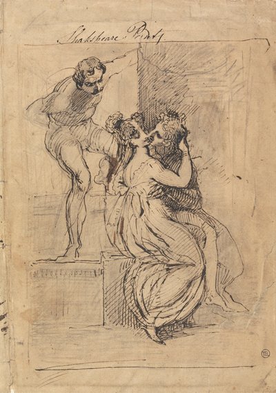 Postać pochylająca się nad schodami autorstwa Johann Heinrich Füssli