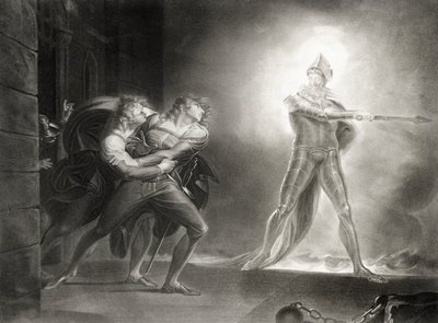 Hamlet, akt I, scena IV, William Shakespeare (1564-1616) sztychowane przez Roberta Thew (1758-1802) autorstwa Johann Heinrich Füssli