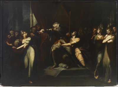 Lear wypędzający Cordelię, ok. 1784-90 autorstwa Johann Heinrich Füssli