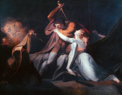 Percival Delivering Belisane..., wystawiony 1783 autorstwa Johann Heinrich Füssli