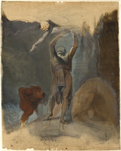 Prospero, Miranda, Kaliban i Ariel autorstwa Johann Heinrich Füssli