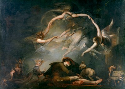 Sen pasterzy, z Raju utraconego, 1793 autorstwa Johann Heinrich Füssli