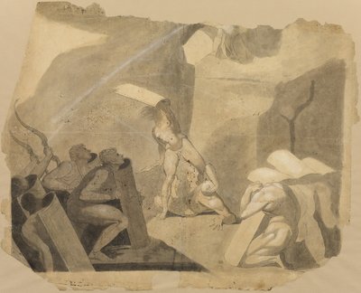 Tytani szturmujący Olimp autorstwa Johann Heinrich Füssli