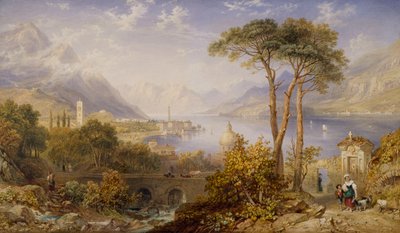 Jezioro Como (akwarela na papierze) autorstwa Henry Gastineau