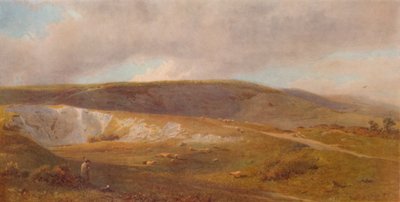 Chalk Pit na Downs, niedaleko Eastbourne, 1871, 1935 autorstwa Henry George Hine