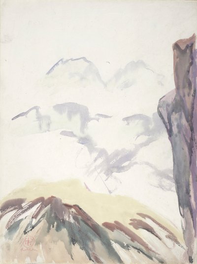 Studium górskie (akwarela na papierze) autorstwa Henry George Keller