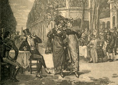 Beaus and belles okresu regencji, początek XIX w. ok. 1890 r. autorstwa Henry Gillard Glindoni