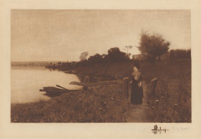 Bez tytułu (spacer w świetle księżyca) autorstwa Henry Golden Dearth