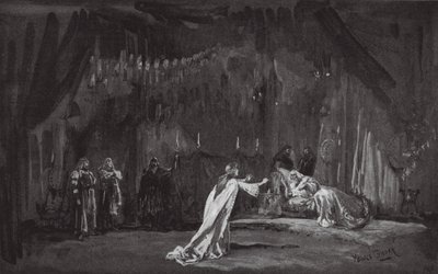 Scena z Króla Leara (litografia) autorstwa Henry Hawes Craven Green