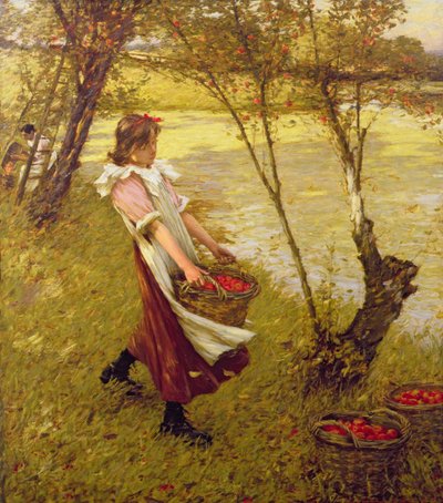 W sadzie, Haylands, Graffham autorstwa Henry Herbert La Thangue